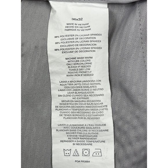 PGA Tour Mens Beige Flat-Front Golf Pants 36x32 Polyester/Spandex Blend 57i - Picture 4 of 6